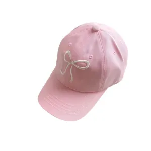 Bow Embroidery Women Baseball Hat Sweet Girl Duckbill Cap Outdoor Sun Protection Duck Tongue Caps Solid Color Visors 모자