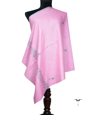 carnation pink embroidery pashmina stole 8816