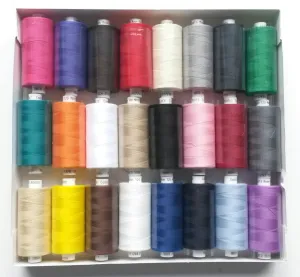 Coats Moon Thread - 24 x Extra large 1000y reels - Ideal for Sewing, Overlocking and Quilting