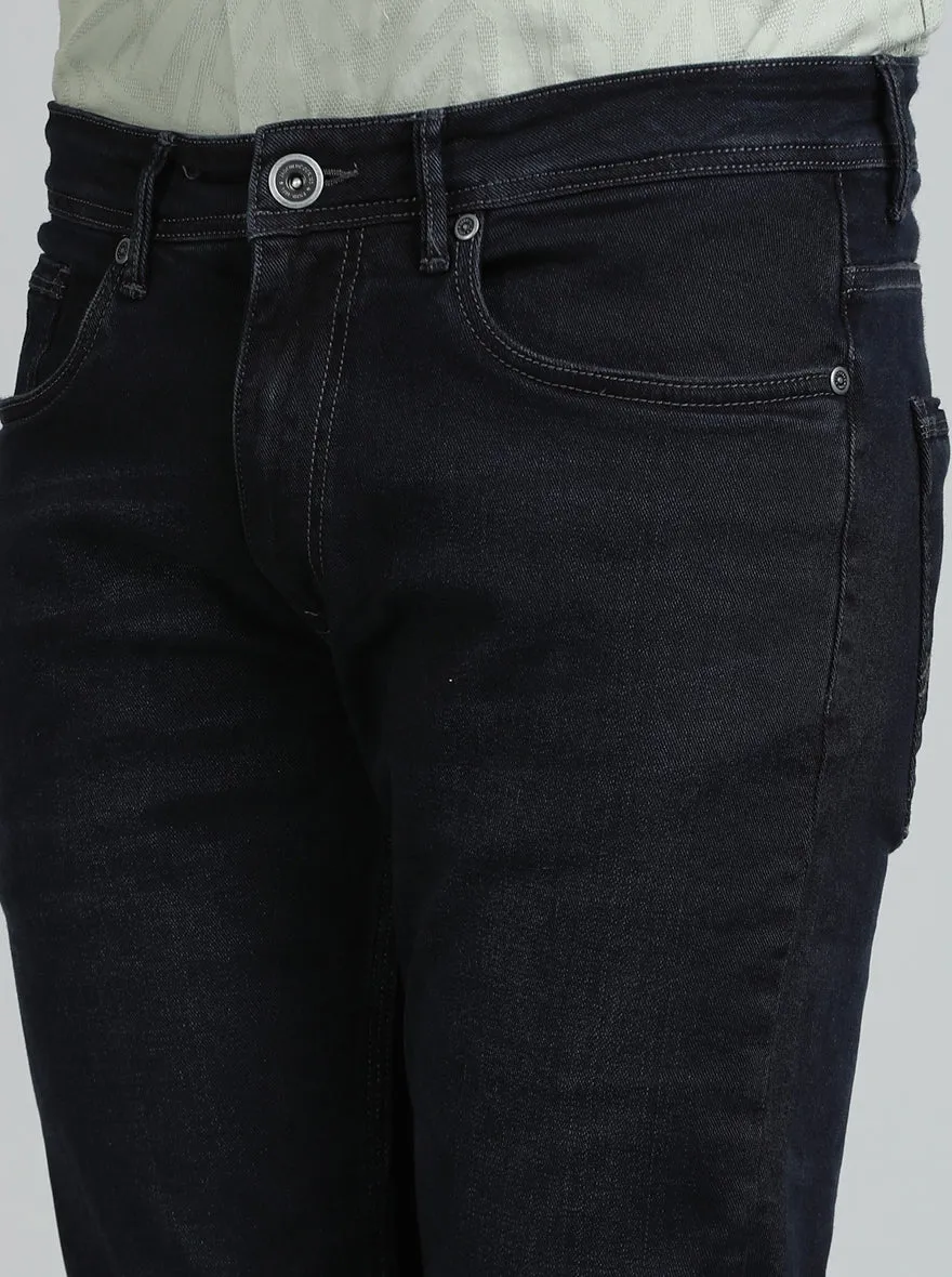 Petrol Blue Washed Slim Fit Jeans | JadeBlue