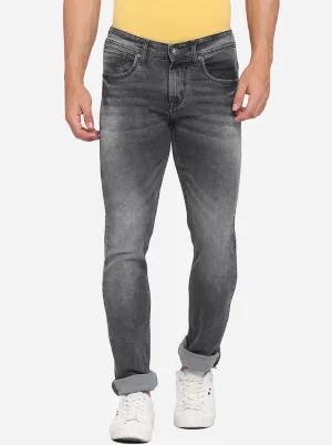 Steel Grey Washed Straight Fit Jeans | Greenfibre