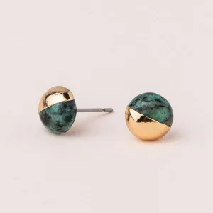 Stud Earring African Turquoise/Gold