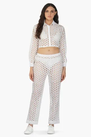 White Loop Pant